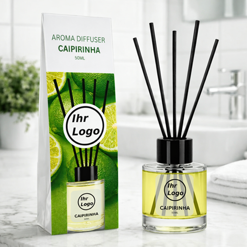 Diffuser mit eigenem Logo individualisierbar - Drei verschiedene Düfte