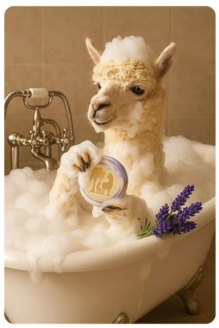 Was haben die Seifen mit Alpakas zu tun? Auch Alpakas leisten einen Beitrag bei der Herstellung Ihrer individuellen Naturseife. Finden Sie heraus, worum es sich handelt.